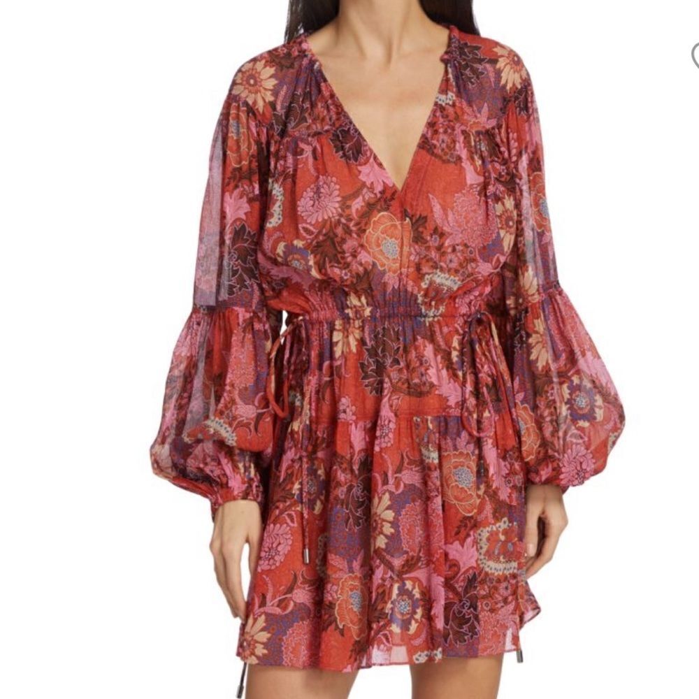 NWT A.L.C. Elisa Boho Floral Mini Dress 2